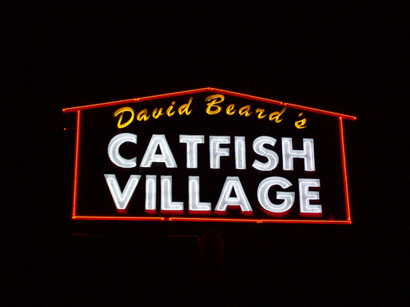 Catfish Village - Pole Sign