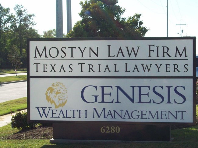 Mostyn Law Firm - Genisis - Monument Sign