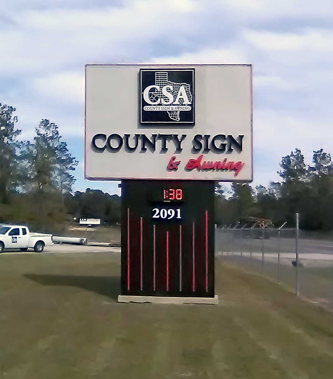 County Sign - Pole Sign